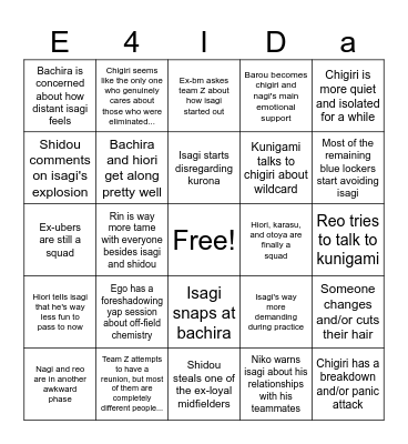Post NEL Bingo Card