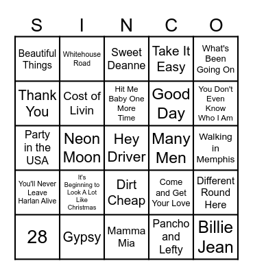 Thanksgiving 2024 Bingo Card