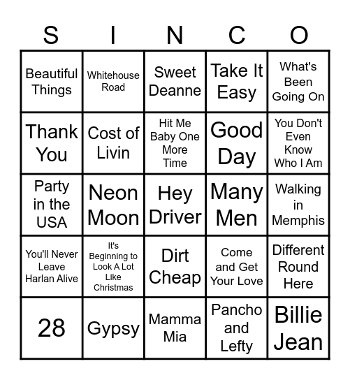 Thanksgiving 2024 Bingo Card