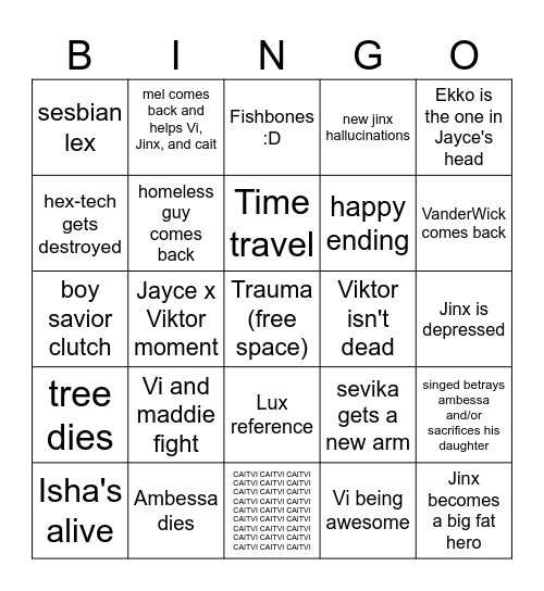 Arcane act III Bingo Card