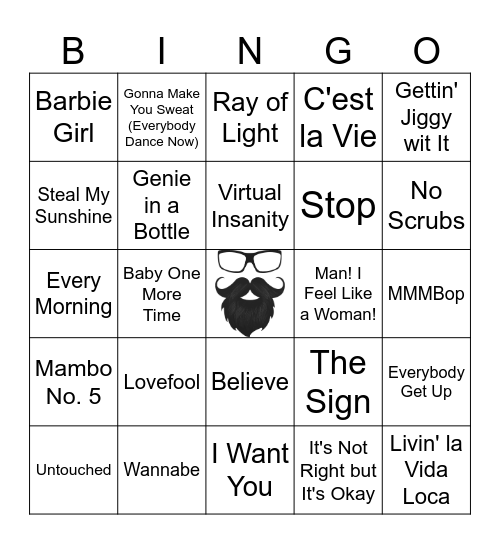 POP HITS | RD 3 | 90's Bingo Card