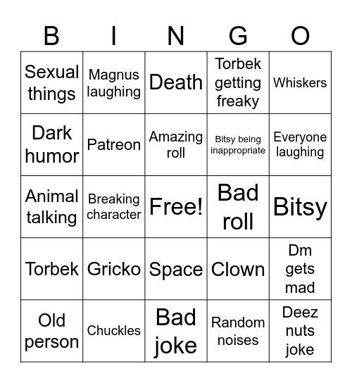 Legend of Avantris Bingo Card