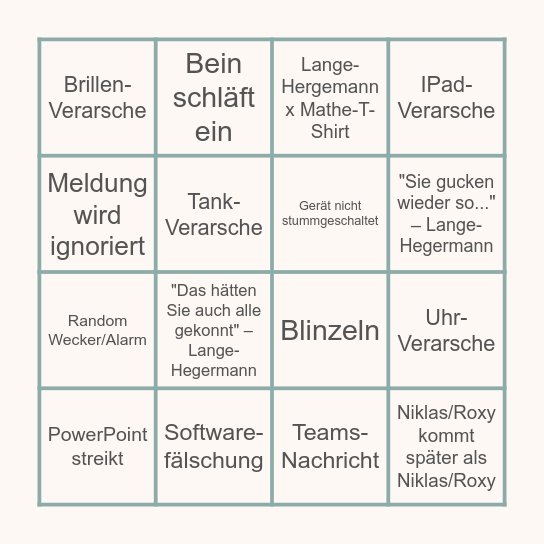 BINGO Card