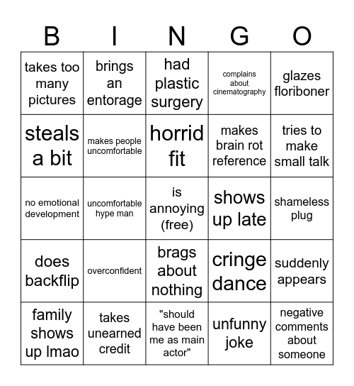 ZSP Bingo Card