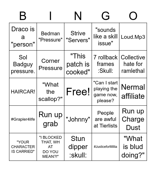Strive Bingo (Rat place edition) Bingo Card