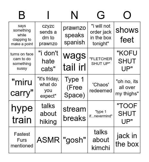 Prawnzo 2024-11-22 Bingo Card