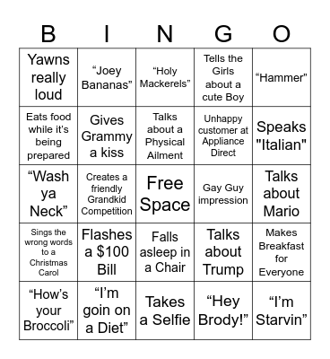 Poppy Bingo Card