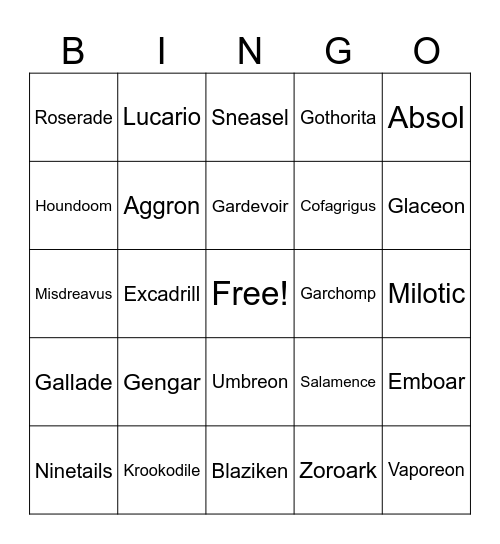 Cryptic Smash or Pass Bingo Card