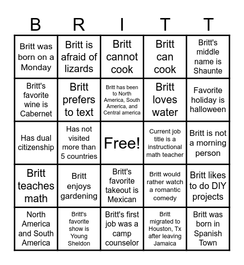 Studio 30 Bingo Card