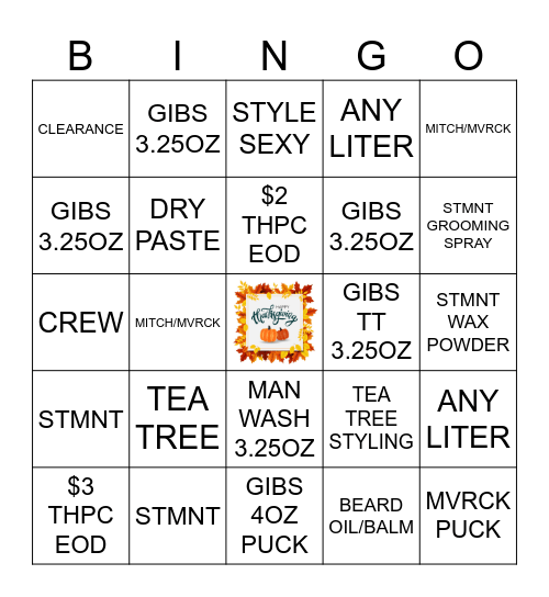 SPORT CLIPS VA208 RETAIL BINGO Card