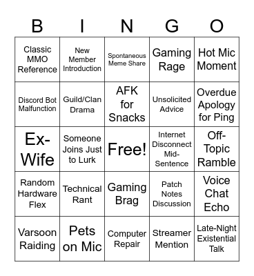Donbie Bingo Card