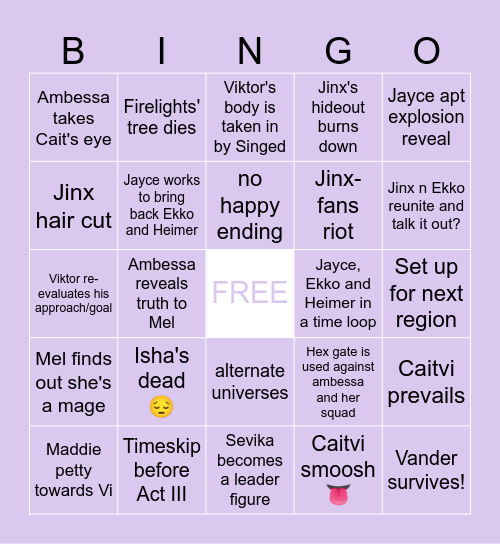 We are the league... of LEGENDS Bingo Card