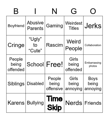 Dhar Mann Bingo Card