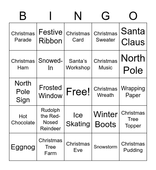 🎄Christmas🎄 Bingo Card