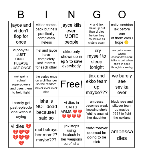 act 3 bingo Card