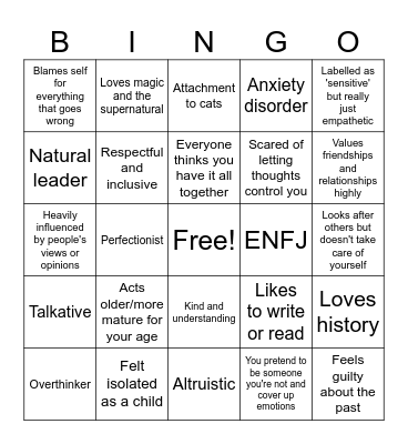 Fu kinnie bingo Card