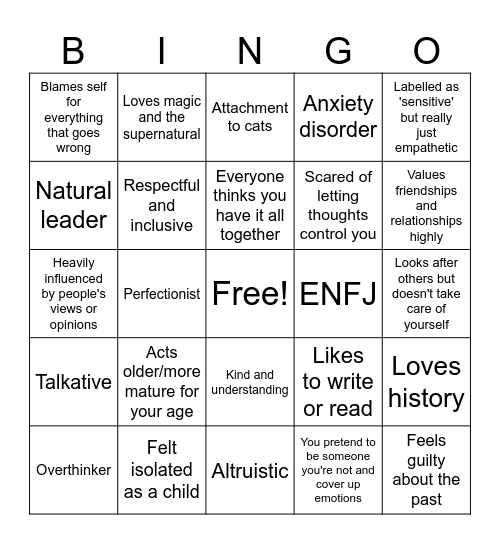 Fu kinnie bingo Card