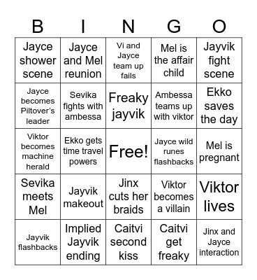 ARCANE ACT III Bingo Card