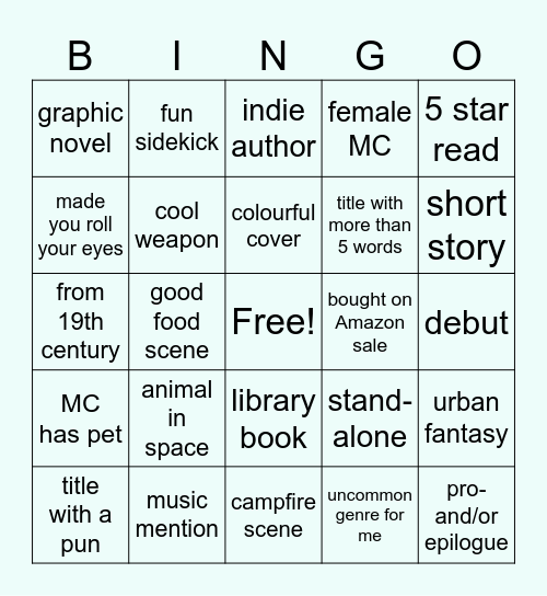 Book Bingo Card