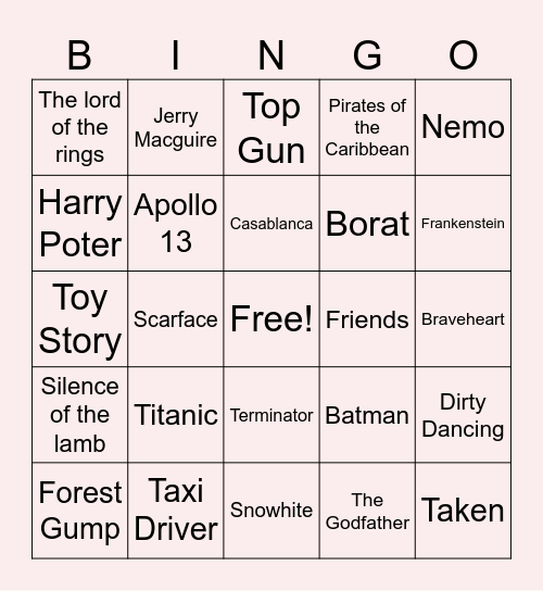 .... And Action Bingo Card