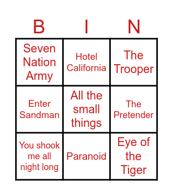 Insomnia Bingo Card