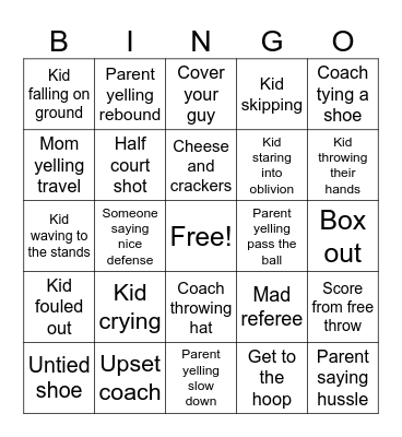 Basketball bingo Card