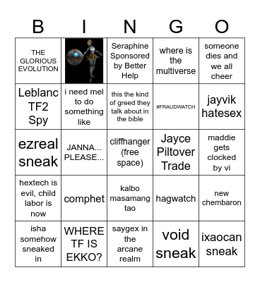 ARCANE S2 FINALE BATCH Bingo Card