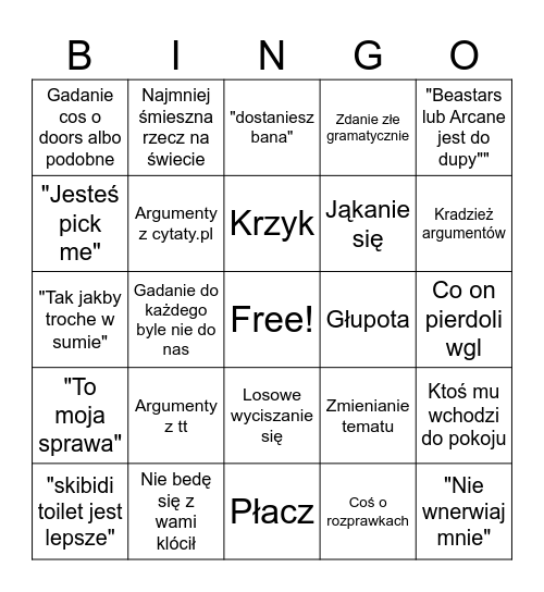 Millie love Bingo Card