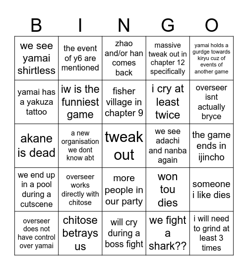 inifnite wealtthththt Bingo Card