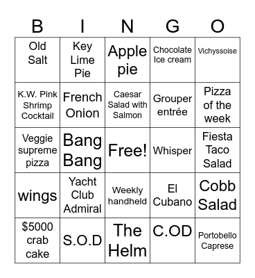 Lounge 2024 Winter Bingo Card
