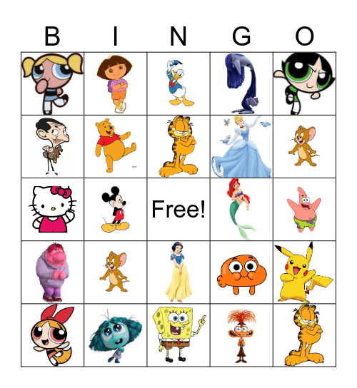 Childhood Bingo Card