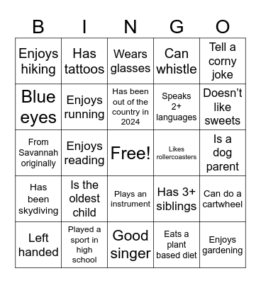 Friendsgiving 2024 Bingo Card