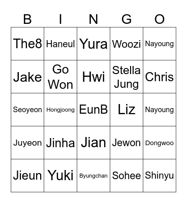 November Babies~~ Bingo Card