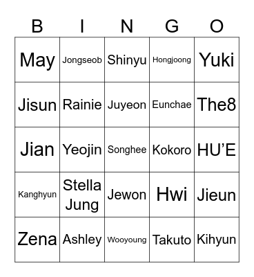 November Babies~~ Bingo Card