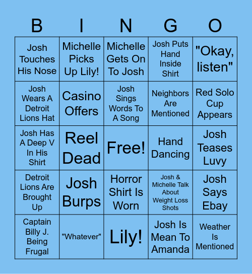 Adventures Ahead - Josh's Birthday BINGO! Bingo Card