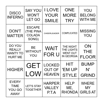 BILLBOARD #11's Bingo Card