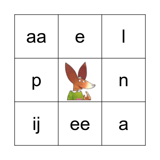 letterbingo thema 1 Bingo Card