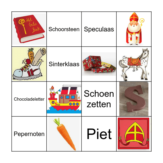 Sinterklaas Taalinloop Bingo Card