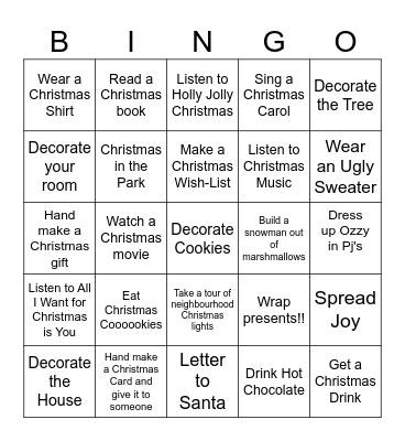 Christmas BINGO 2024 Bingo Card