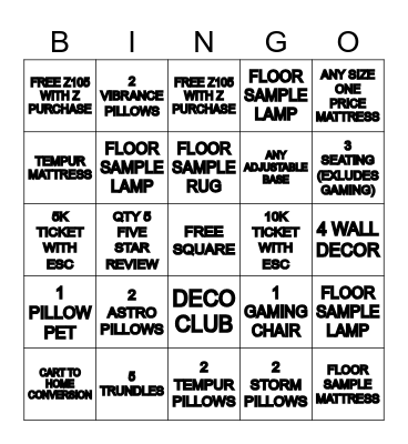 BLACK FRIDAY WEEK Bingo Card