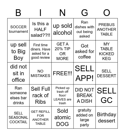 FLYIN PIG SERVER BINGO 11/23/2024 Bingo Card