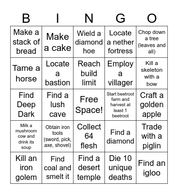 Lockout Bingo Card