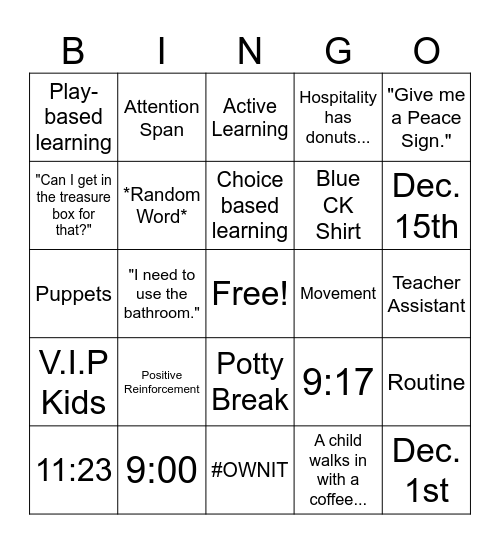 Bingo: Crossroads Kids Edition Bingo Card