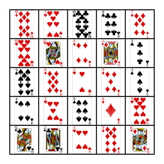 CASINO ROYALE HOLIDAY PARTY - POKER BINGO Card