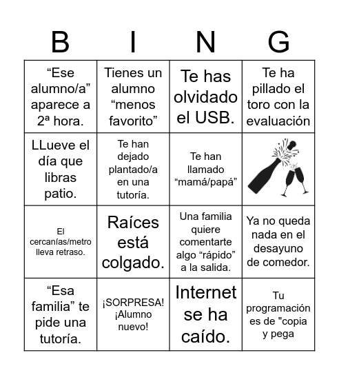 BINGO DE NAVIDAD SAGUNTERS Bingo Card