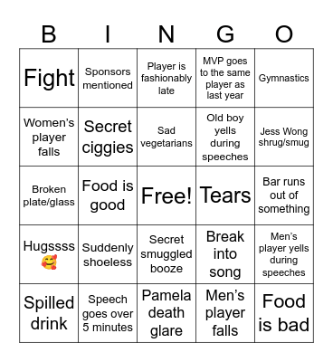 Banquet 2024 Bingo Card