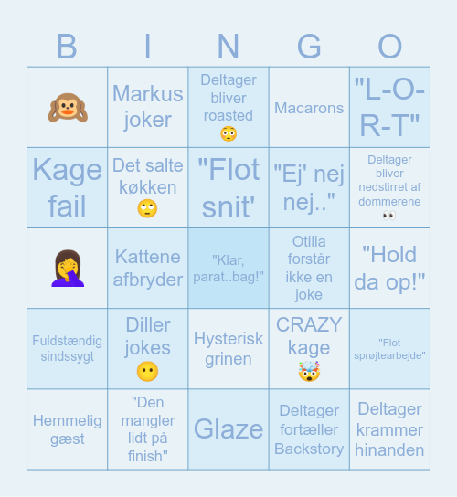 Bagedysten bingo Card