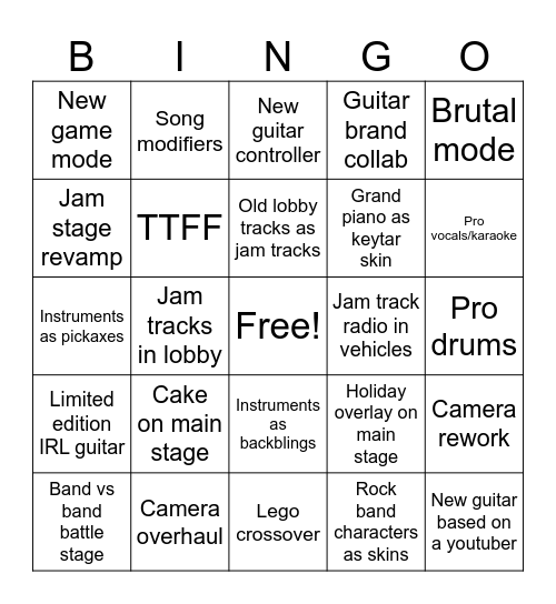 Festival Birthday Bingo! Bingo Card