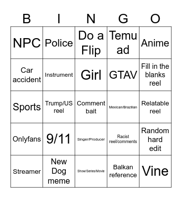Bingo Card