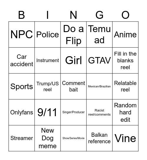 Bingo Card